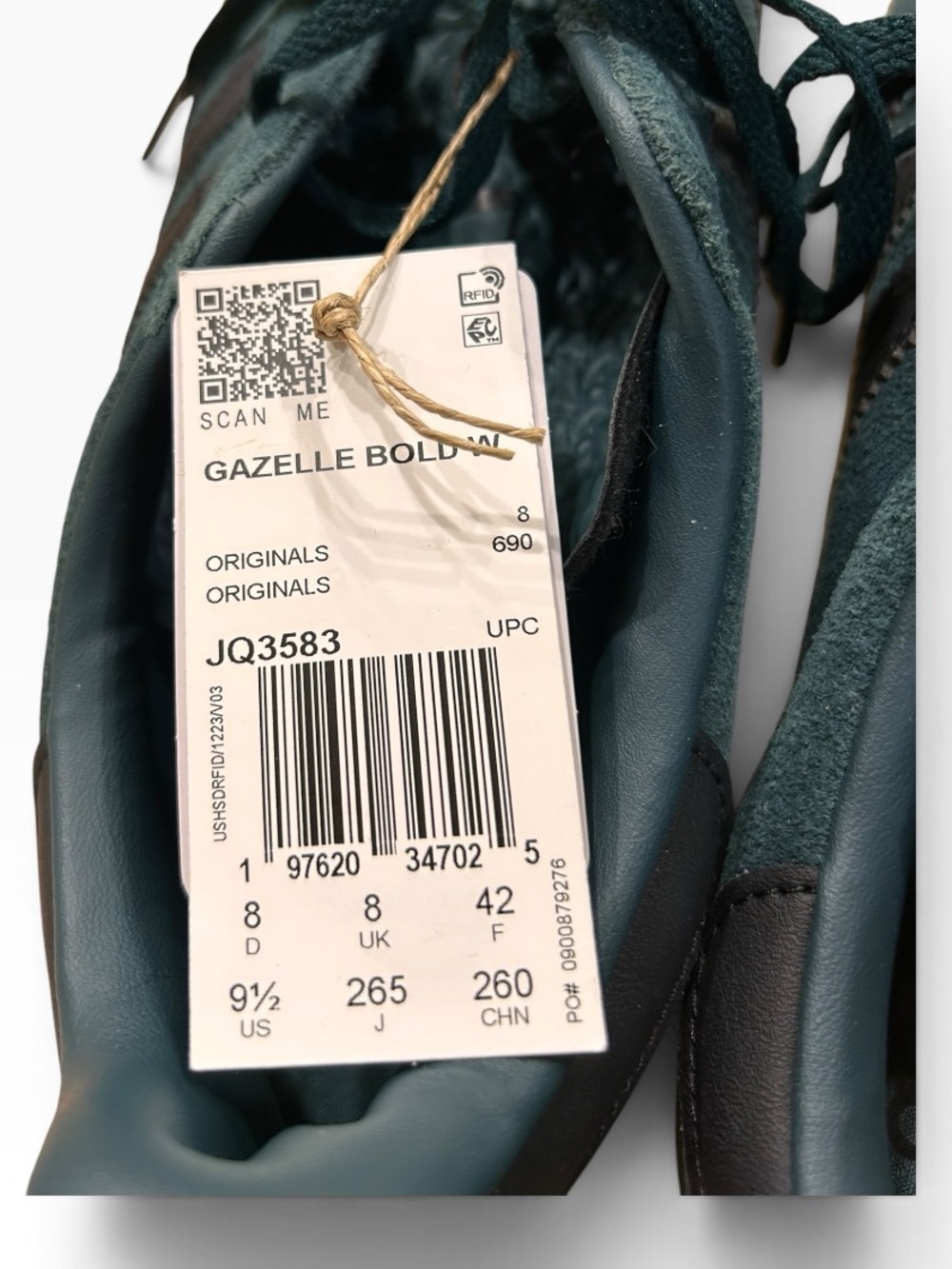 Women’s Adidas Bold Gazelle Lift Teal 9.5 NWT - Picture 6 of 7